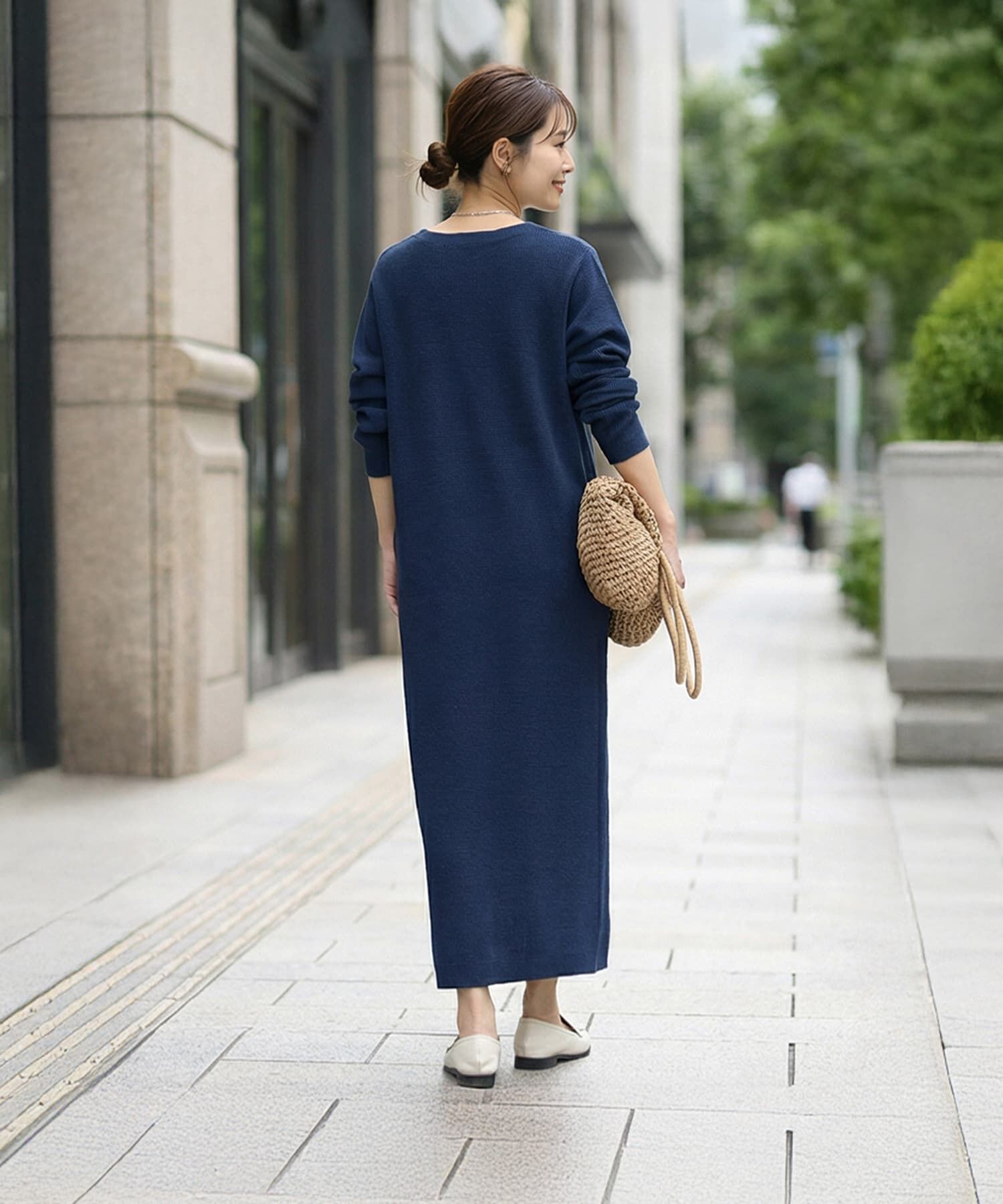 STYLE DELI「サーマル編みVネックワンピース」|ワンピース|