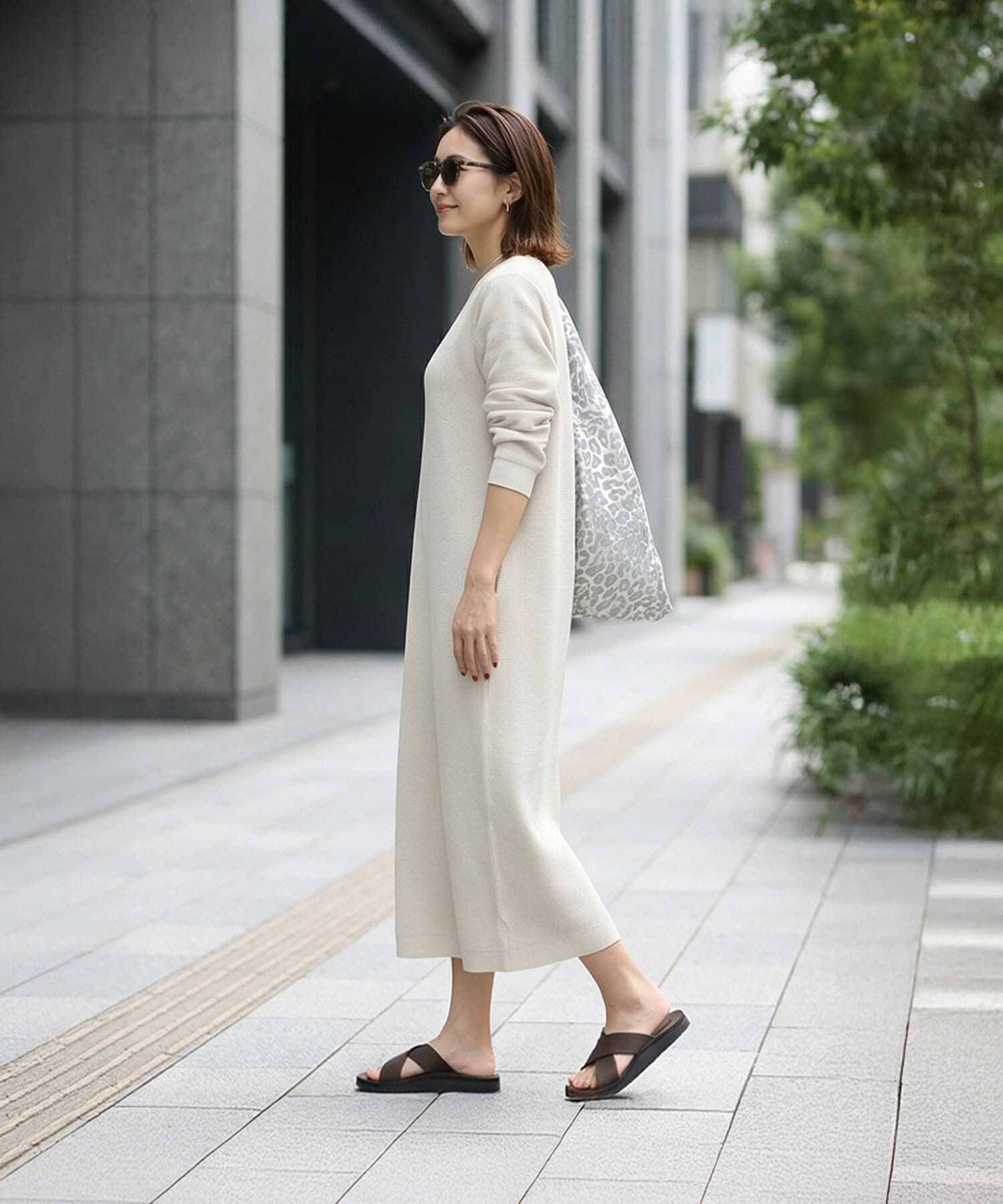 STYLE DELI「サーマル編みVネックワンピース」|ワンピース|