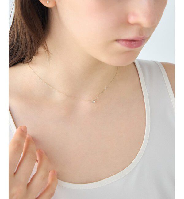 ete「【先行予約】 [アイシーヴェール] K10IGG ダイヤモンド ネックレス」|ネックレス|