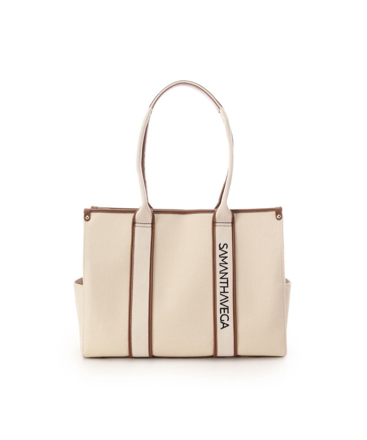 Samantha Vega「ロゴテープキャンバスA4トートバッグ」|トートバッグ|ベージュ