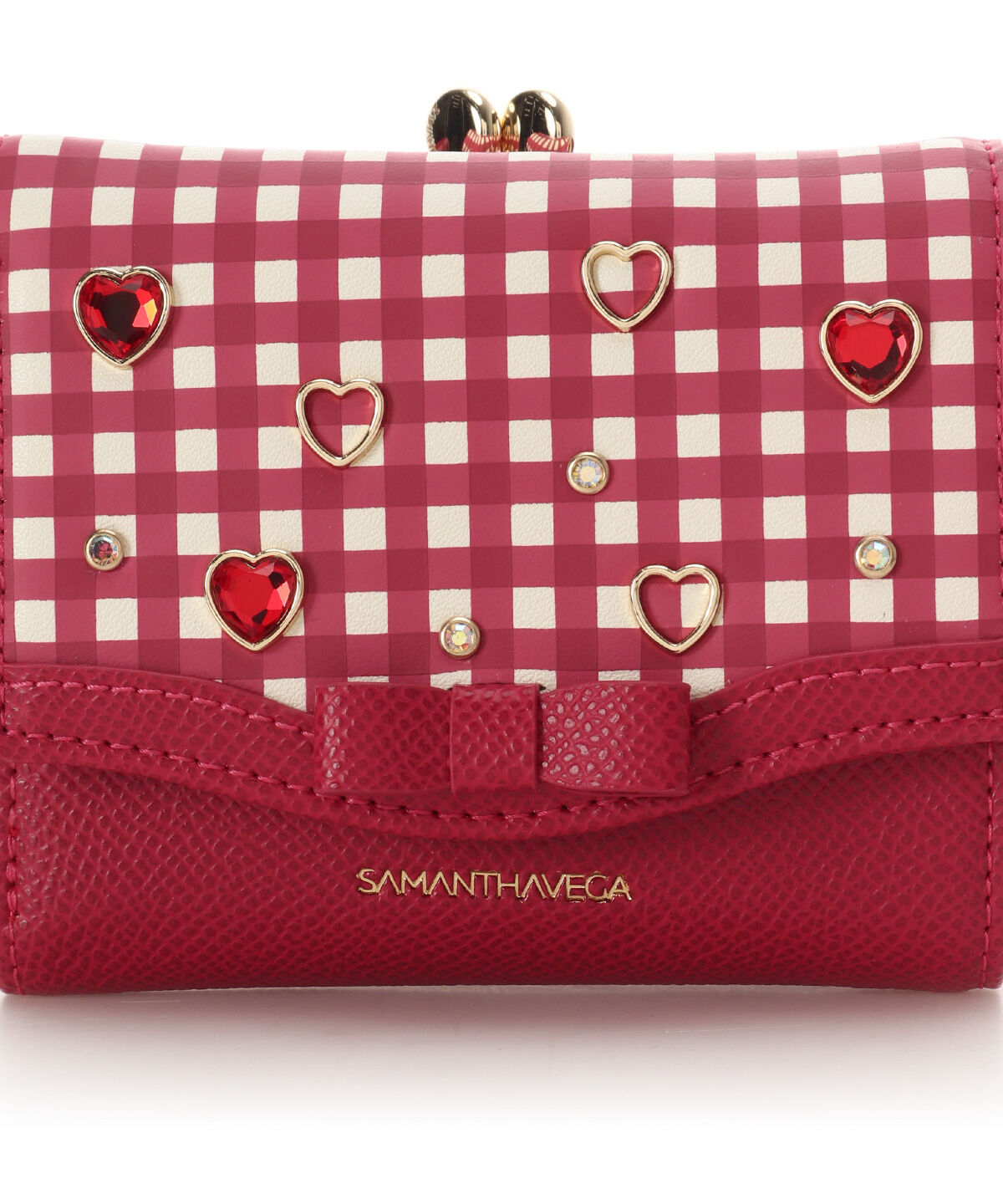 Samantha Vega「ストロベリーギンガム折財布」|財布|