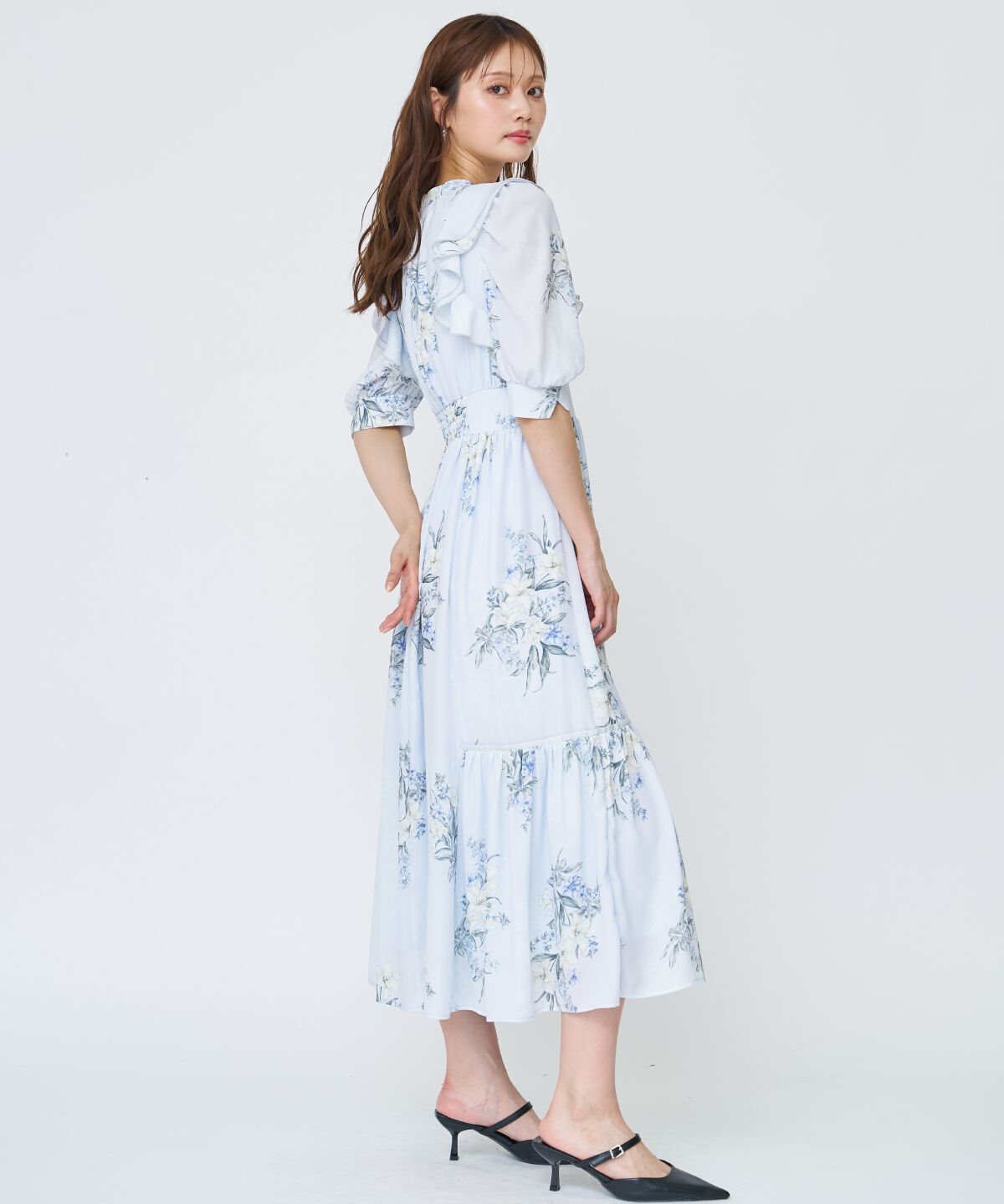 アンドクチュール「シャドーフラワーブーケワンピース」|ワンピース|