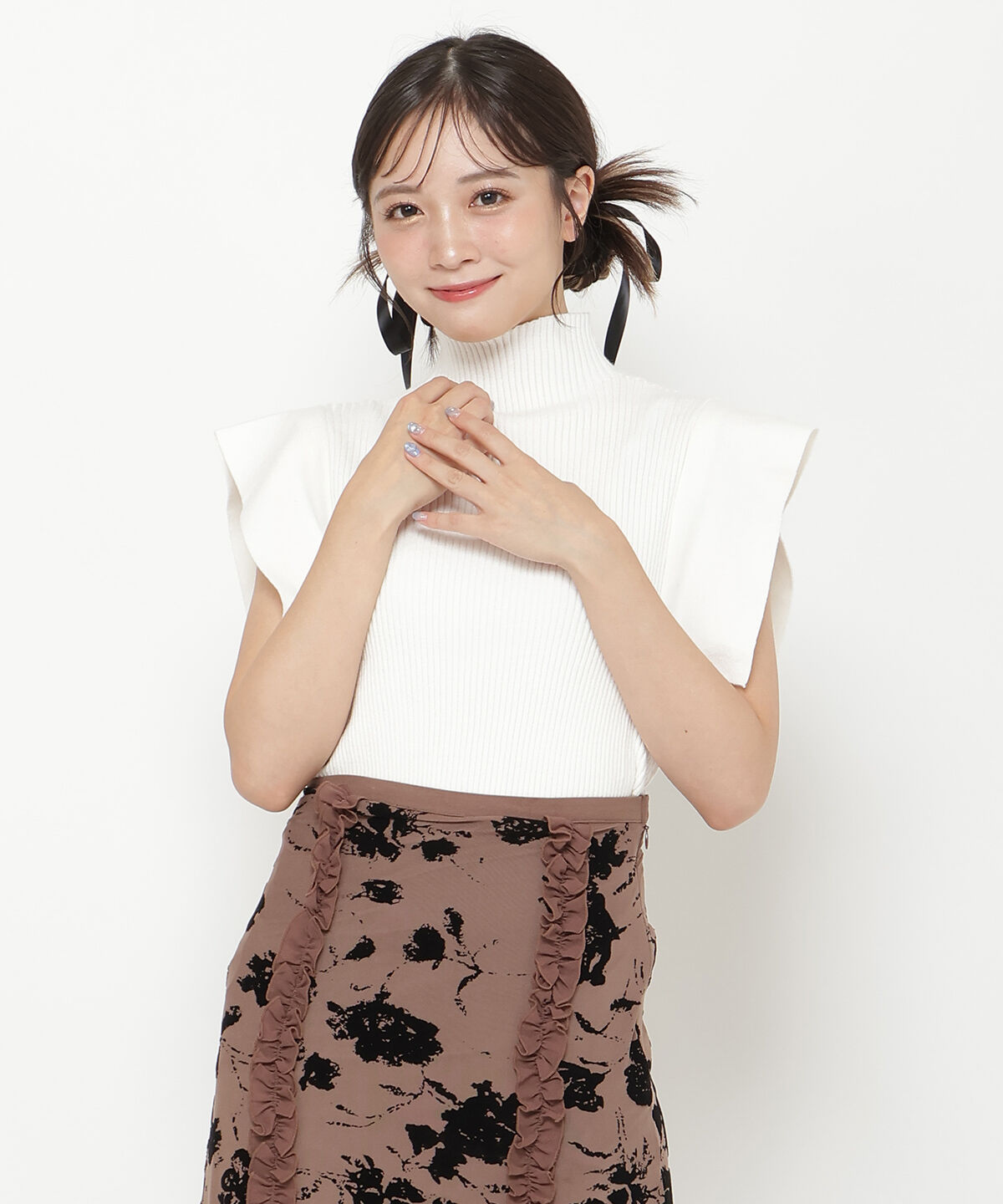 REDYAZEL「スクエアスリーブ ニットトップス」|ニット・セーター|オフ