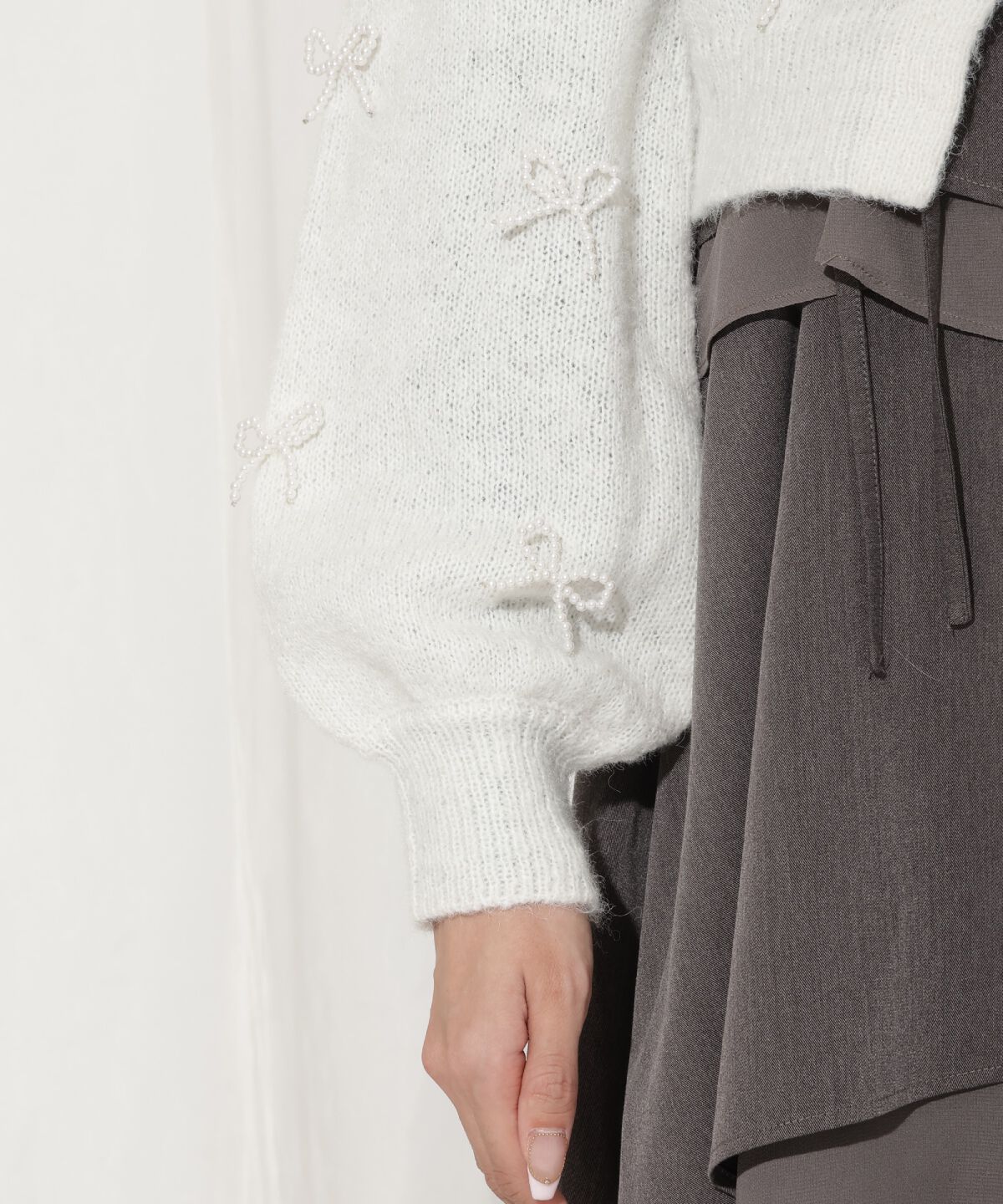 WILLSELECTION「リボンパーツ付きカーディガン」|カーディガン|