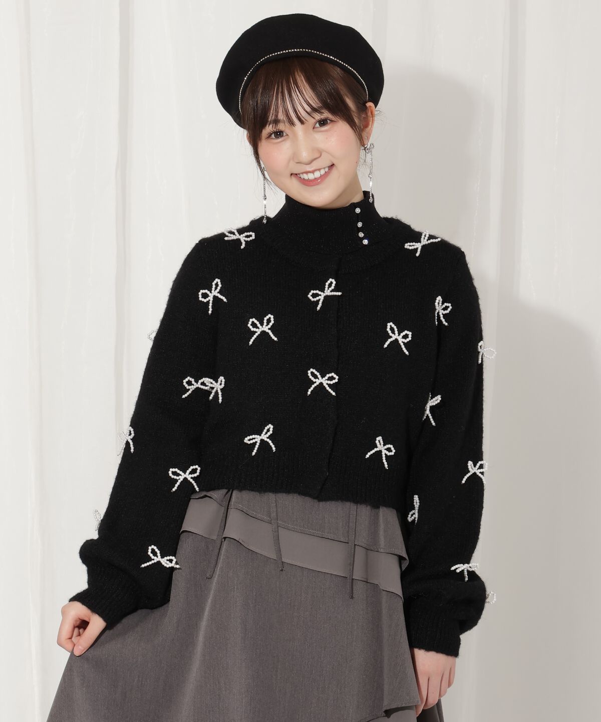 WILLSELECTION「リボンパーツ付きカーディガン」|カーディガン|