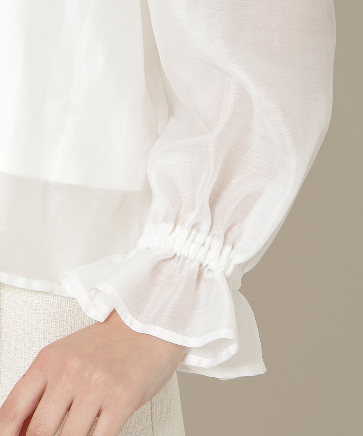 WILLSELECTION「フリルスリーブシアーボウタイブラウス」|シャツ・ブラウス|