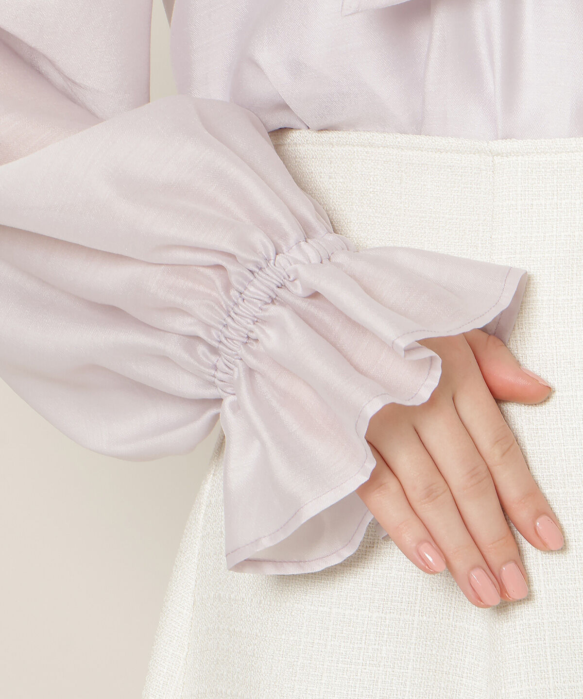 WILLSELECTION「フリルスリーブシアーボウタイブラウス」|シャツ・ブラウス|