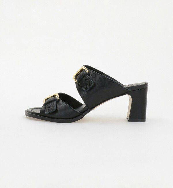 ODETTE E ODILE「ダブルワイドベルト ミュール サンダル60&uarr;」|サンダル|BLACK