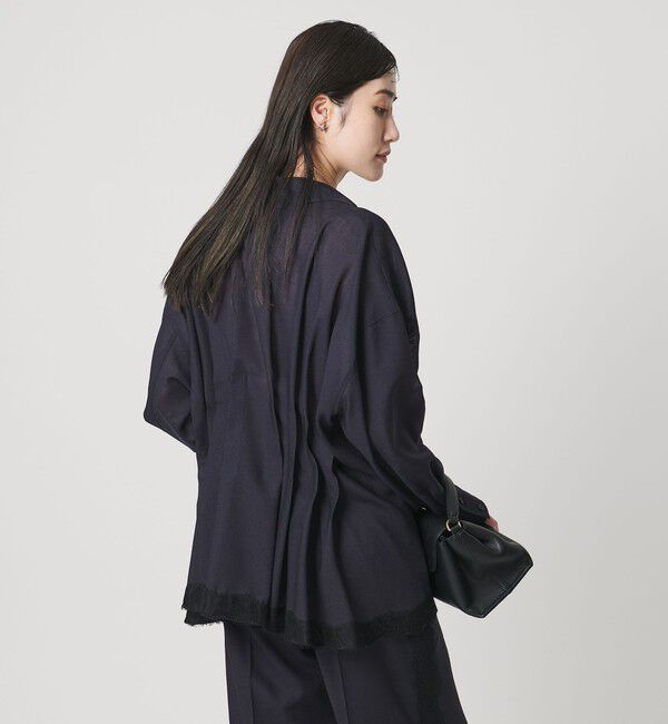 UNITED ARROWS「レースコンビ スキッパー ブラウス」|シャツ・ブラウス|