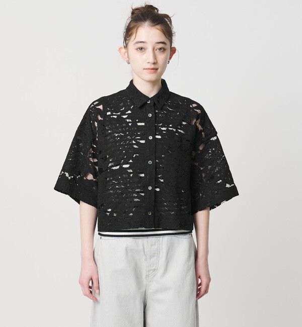 UNITED ARROWS「＜SACRA＞レース シャツブラウス」|シャツ・ブラウス|