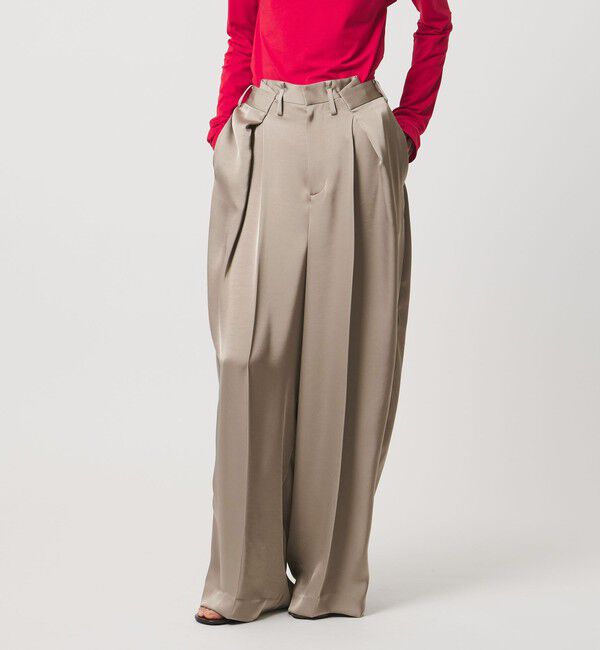 AEWEN MATOPH「＜AEWEN MATOPH＞サテンインタックパンツ ‐ ウォッシャブル - 」|その他|