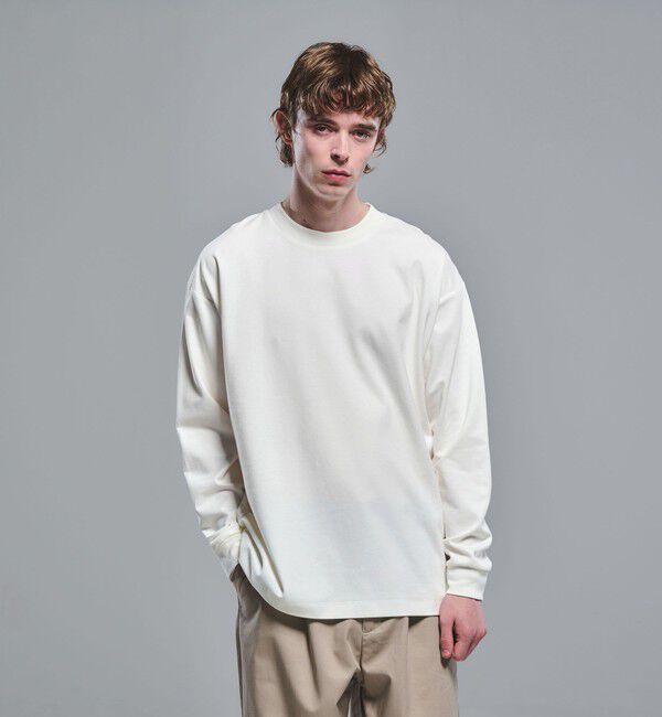 UNITED ARROWS green label relaxing「ALBINI ハイゲージ モクロディ クルーネック カットソー」|Tシャツ・カットソー|WHITE