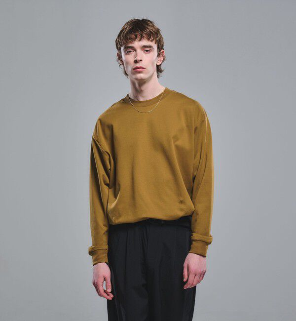 UNITED ARROWS green label relaxing「ALBINI ハイゲージ モクロディ クルーネック カットソー」|Tシャツ・カットソー|MUSTARD