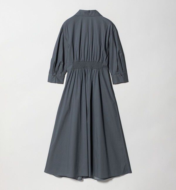 UNITED ARROWS green label relaxing「シャツ襟 フィット＆フレア タック 5分袖 ワンピース」|ワンピース|