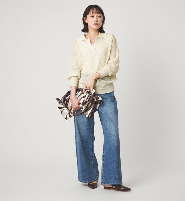 UNITED ARROWS green label relaxing「ノットヤーン スキッパー プルオーバー ウォッシャブル」|ニット・セーター|