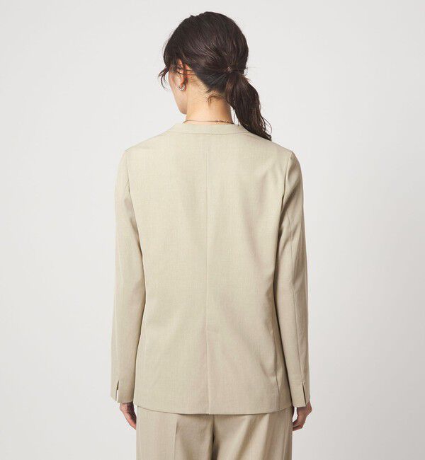 UNITED ARROWS green label relaxing「［size SHORTあり］サラフール ノーラペル ジャケット ストレッチ 接触冷感 UVカット」|ノーカラージャケット|