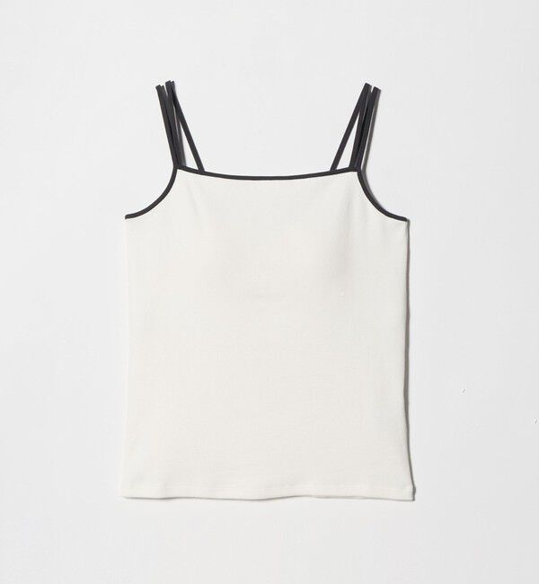 BEAUTY&YOUTH UNITED ARROWS「カラーパイピング 2ストラップ キャミソール」|Tシャツ・カットソー|OFF WHITE