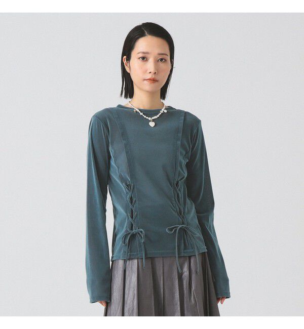 Ray BEAMS 「フロッキー レースアップ トップス」|その他|BLUE