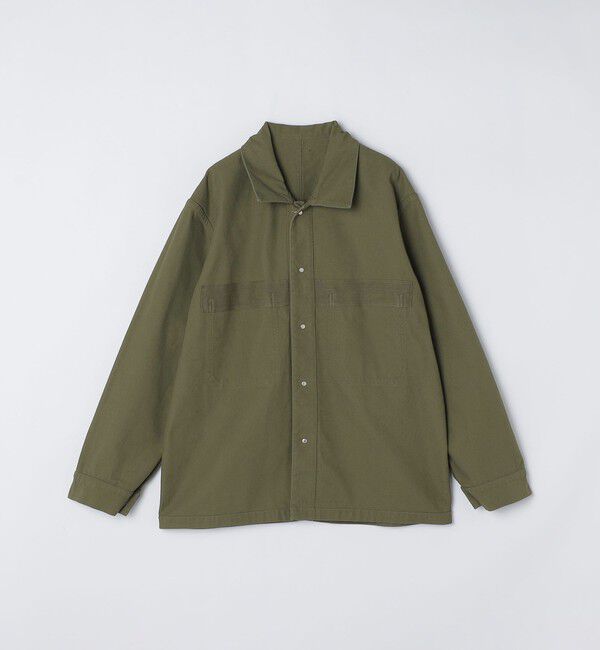 SHIPS「SHIPS: ハイツイストヤーン コットン ミリタリー シャツ アウター」|ミリタリージャケット|