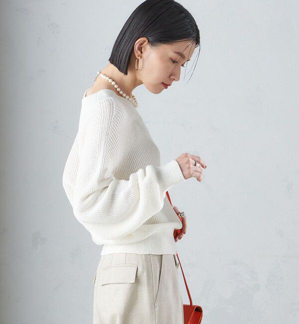 SHIPS for women「〈手洗い可能〉ペーパー コットン プルオーバー 24SS ◇」|ニット・セーター|