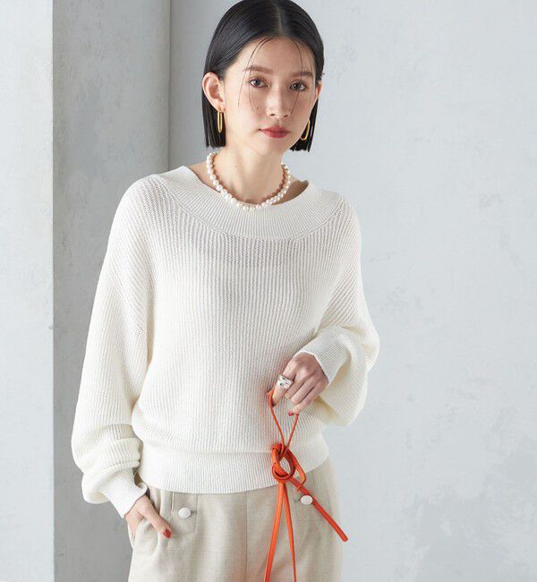 SHIPS for women「〈手洗い可能〉ペーパー コットン プルオーバー 24SS ◇」|ニット・セーター|
