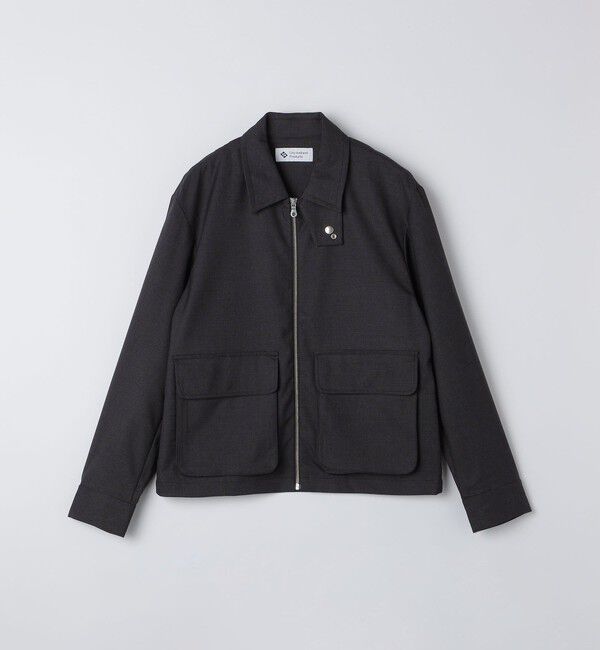 SHIPS「City Ambient Products: ウールライク ジップ ブルゾン (セットアップ対応)」|ブルゾン・スタジャン|チャコールグレー
