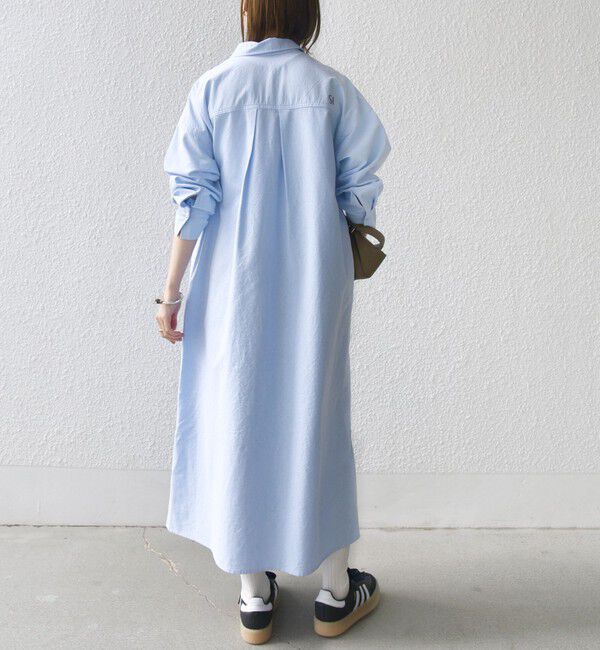 SHIPS for women「〈洗濯機可能〉ワンポイント 刺繍 シャツ ワンピース」|ワンピース|