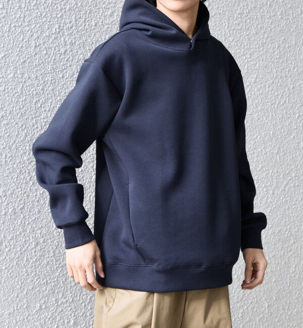 SHIPS any「SHIPS any:〈洗濯機可能〉クリア ダンボール スナップ プルオーバー パーカー◇」|パーカー|ネイビー