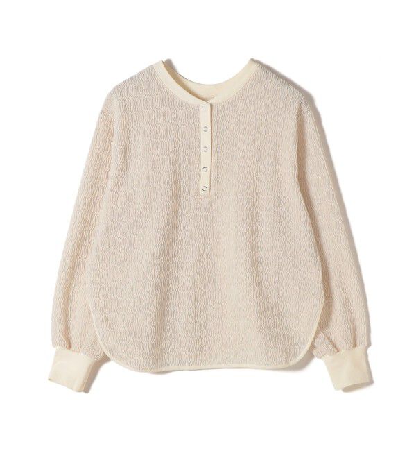 SHIPS for women「【WEB限定】〈手洗い可能〉ウェーブ クレープ ヘンリー 2WAY プルオーバー」|Tシャツ・カットソー|