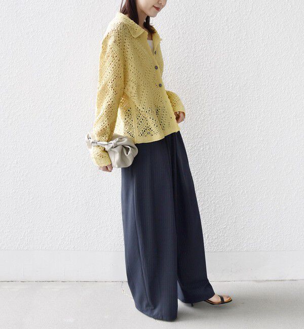 SHIPS for women「【WEB限定】〈手洗い可能〉クロシェ ニット カーディガン」|カーディガン|