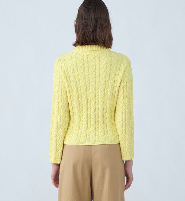 MACPHEE「ハイブリットコットンケーブル ポロプルオーバー」|ニット・セーター|