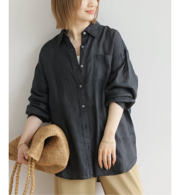 JOURNAL STANDARD relume「《予約》ガーメントダイラミービッグシャツ」|シャツ・ブラウス|ブラック