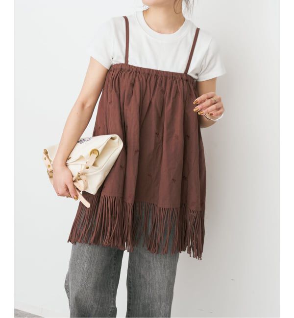 Spick and Span「crinkle crinkle crinkle 別注フリンジキャミ*」|キャミソール|