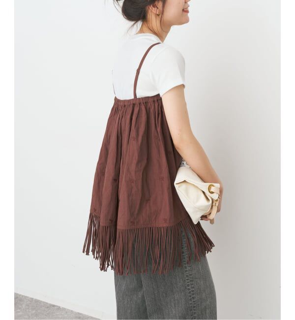 Spick and Span「crinkle crinkle crinkle 別注フリンジキャミ*」|キャミソール|