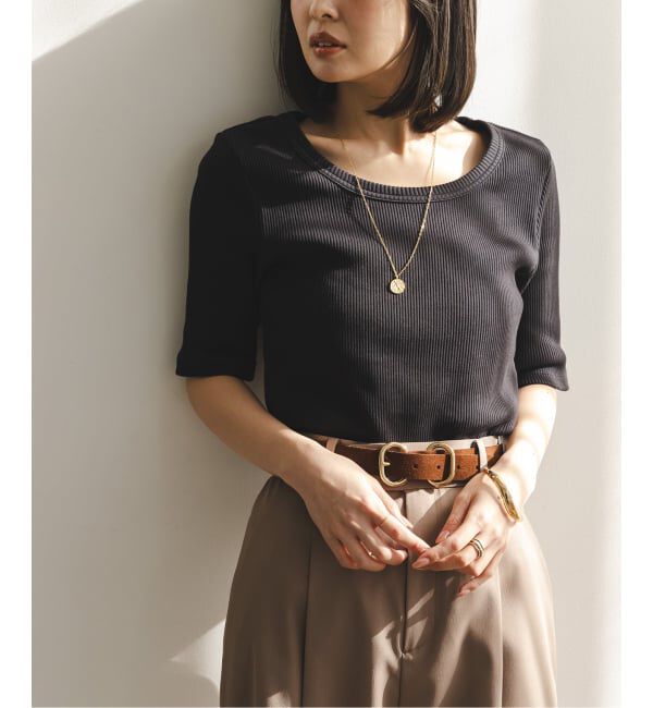 NOBLE「《追加予約》ULTIMAコットンラウンドネックT」|Tシャツ・カットソー|ブラック