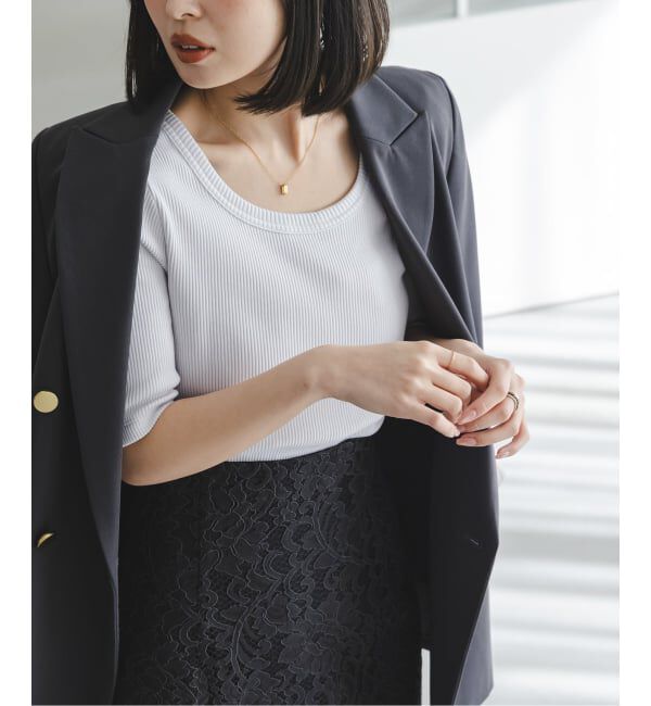 NOBLE「《追加予約》ULTIMAコットンラウンドネックT」|Tシャツ・カットソー|グレーB