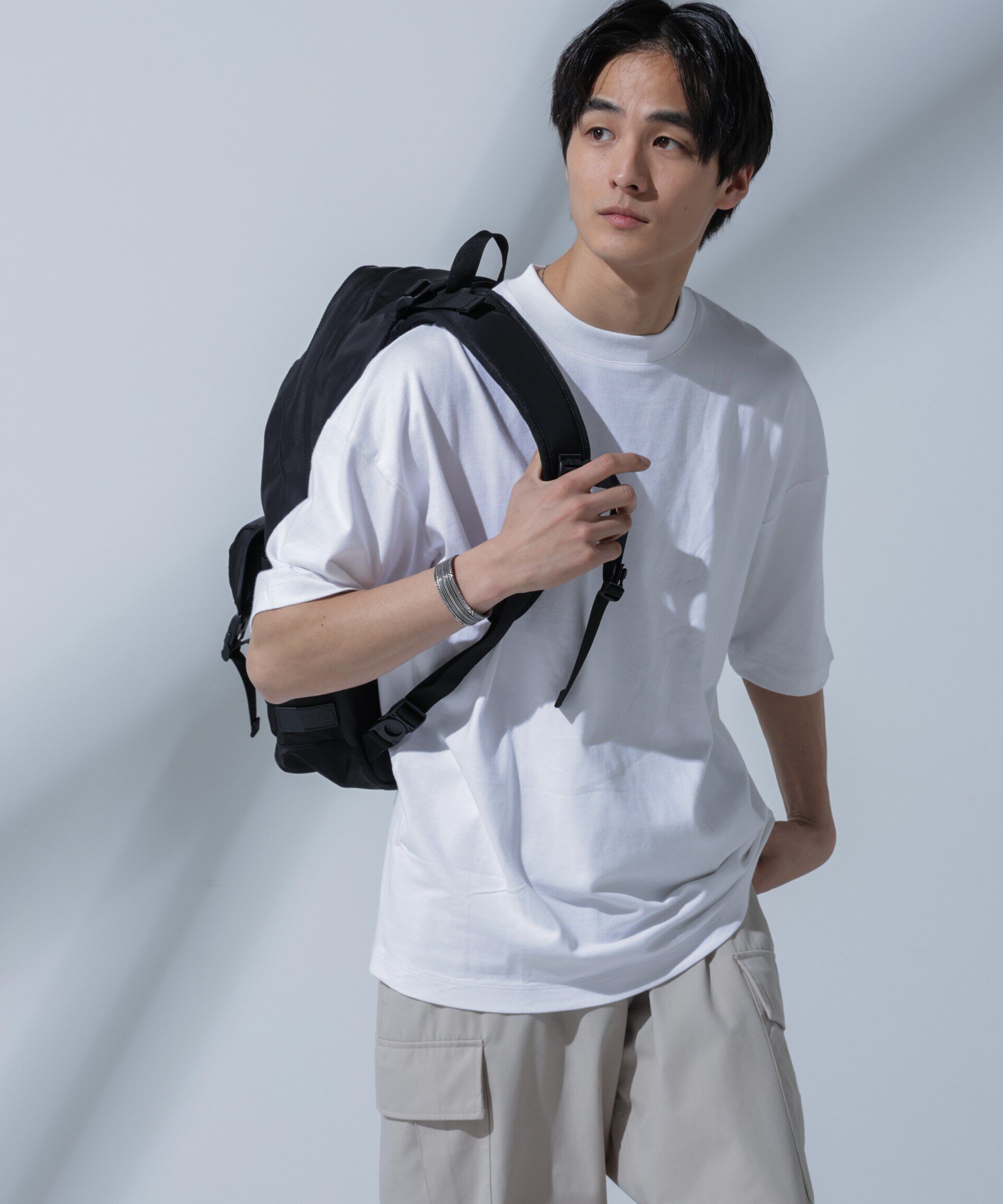 nano･universe「Anti Soaked(R)汗染み防止 クルーネックビッグT」|Tシャツ・カットソー|