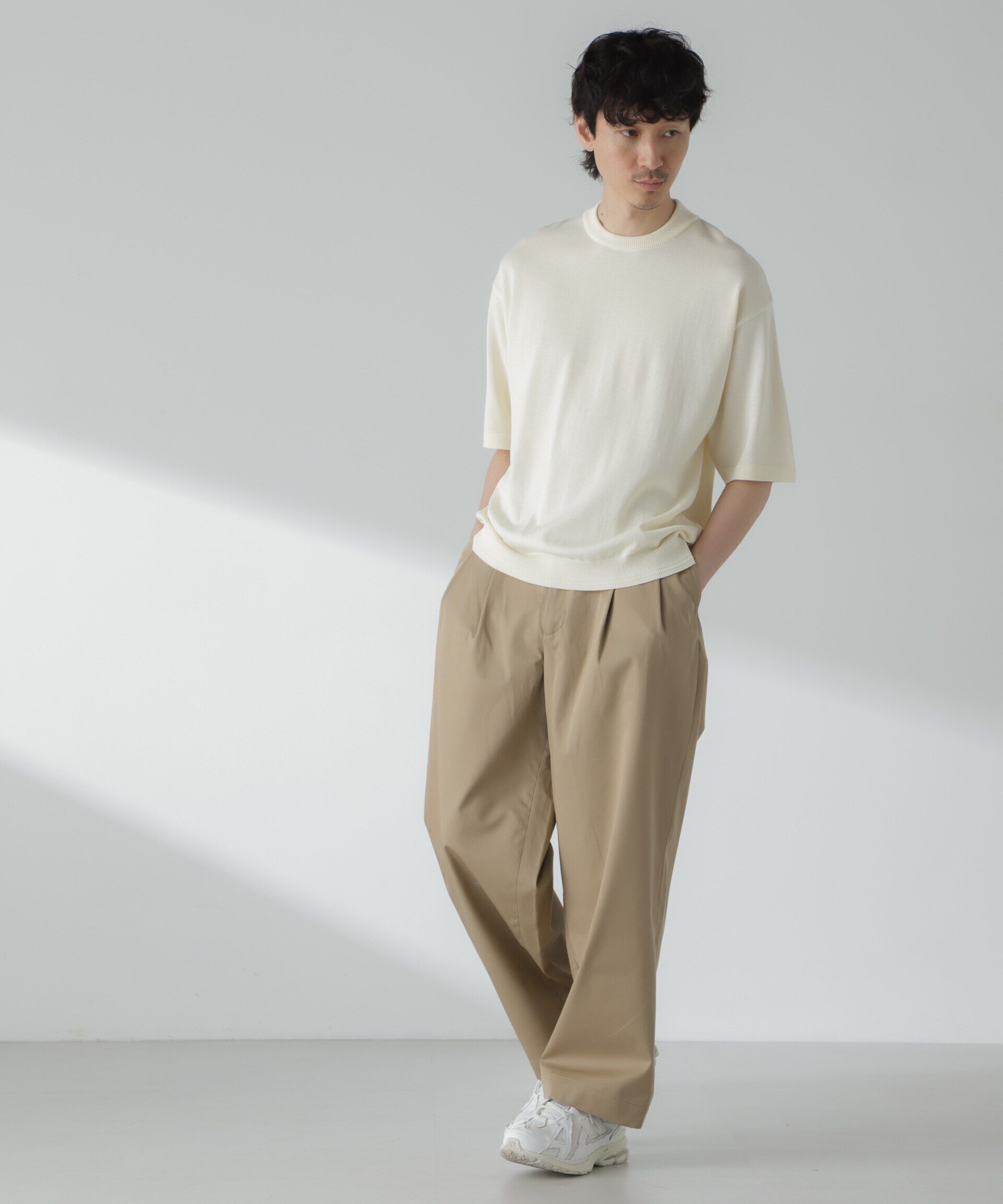 nano･universe「「大人のワイドパンツ」2タックワイドトラウザーズ」|チノ|