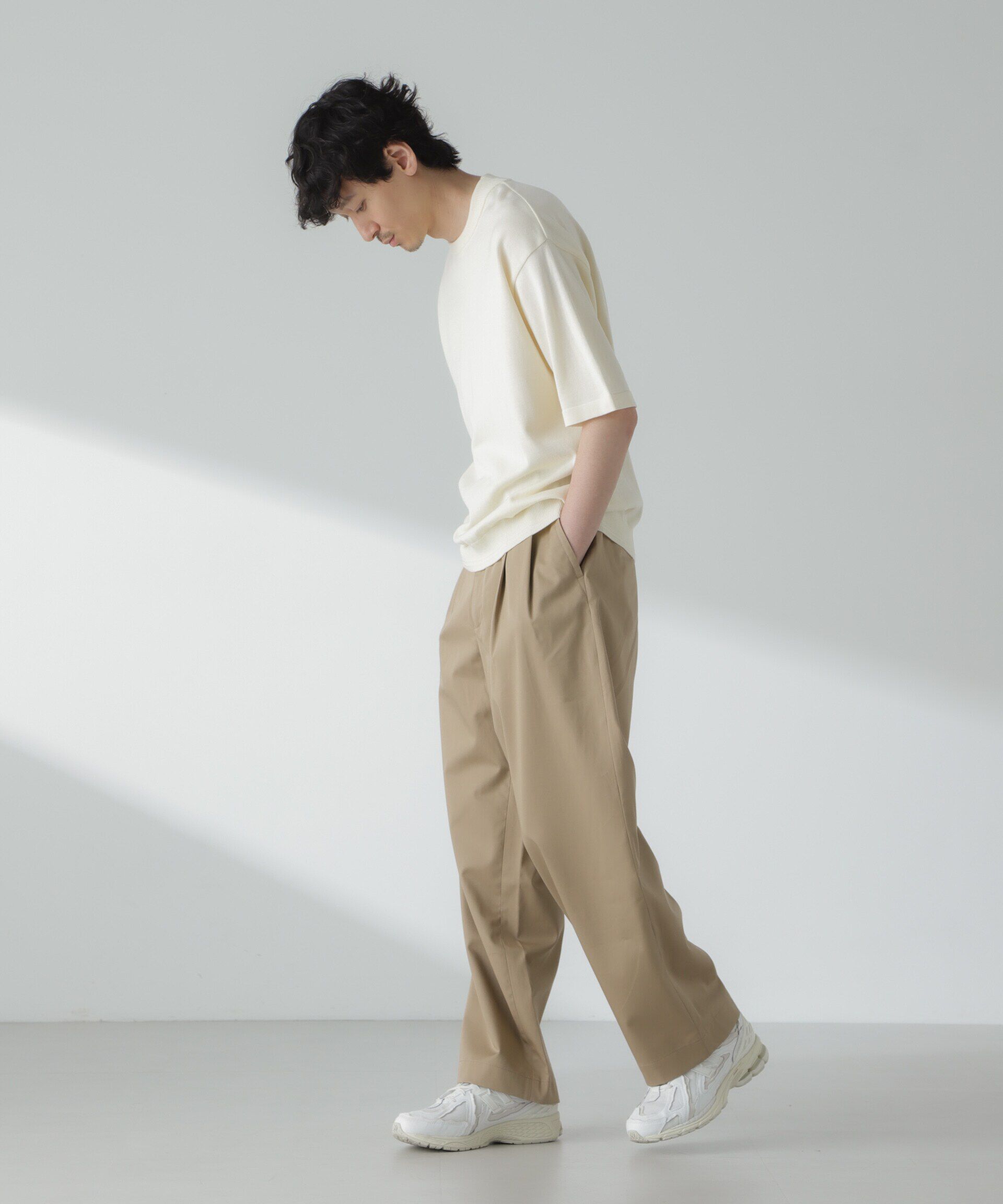nano･universe「「大人のワイドパンツ」2タックワイドトラウザーズ」|チノ|