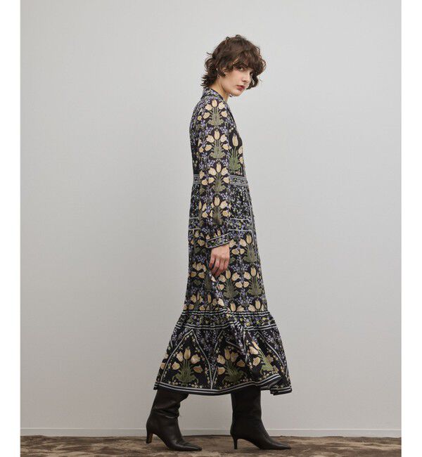 GRACE CONTINENTAL「フラワーパターンプリントワンピース」|ワンピース|