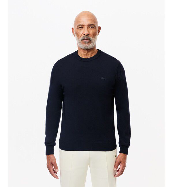 LACOSTE「メリノウールニットセーター」|ニット・セーター|ダークネイビー