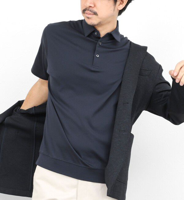 NOLLEY'S goodman「《ビジカジ対応》シルケットスムース ドレスポロシャツ / ビズポロ 26SS」|ポロシャツ|ダークネイビー