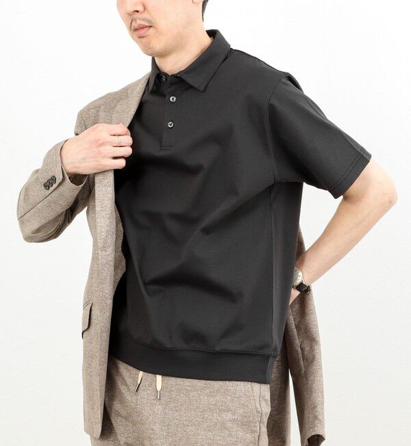 NOLLEY'S goodman「《ビジカジ対応》シルケットスムース ドレスポロシャツ / ビズポロ 26SS」|ポロシャツ|チャコールグレー