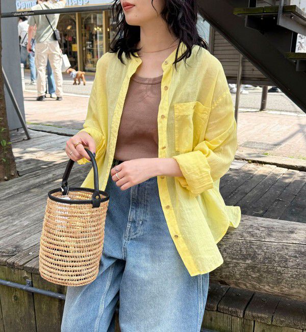 fredy emue「ラミーバンドカラーシャツ」|シャツ・ブラウス|