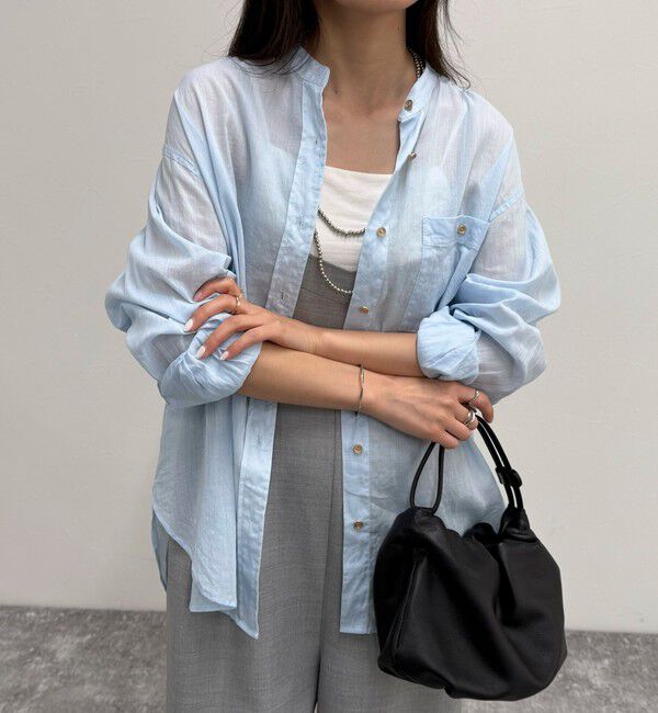 fredy emue「ラミーバンドカラーシャツ」|シャツ・ブラウス|