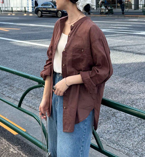 fredy emue「ラミーバンドカラーシャツ」|シャツ・ブラウス|