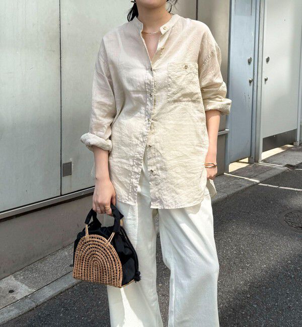 fredy emue「ラミーバンドカラーシャツ」|シャツ・ブラウス|