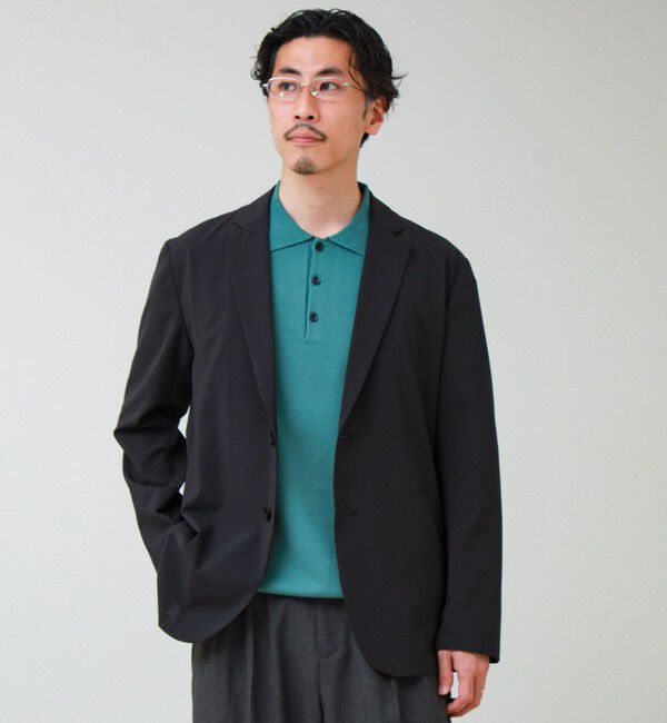 GLOSTER「【COOLMAX/セットアップ着用可能】ポリトロテーラードジャケット」|テーラードジャケット|チャコールグレー