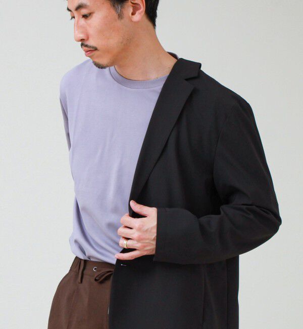 GLOSTER「【抗菌防臭/ビジカジ対応】ポンチ素材 ジャケＴ」|Tシャツ・カットソー|