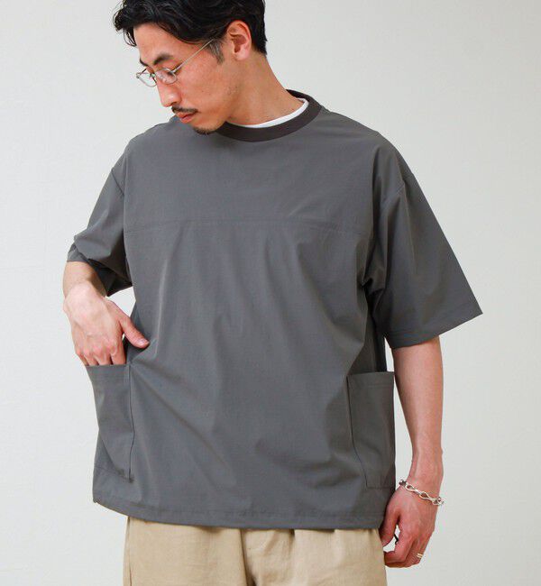 GLOSTER「【接触冷感/セットアップ着用可能】SoftCool サイドポケットTシャツ」|Tシャツ・カットソー|